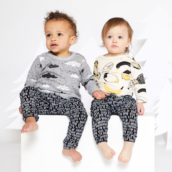 Rain Harem Pant - Black with White