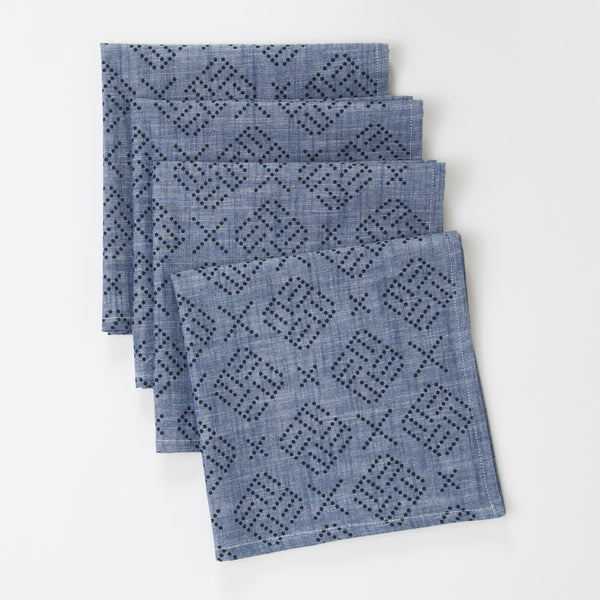Geo Dot Napkins - Indigo