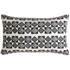 Basket Pillow - Sand with Black