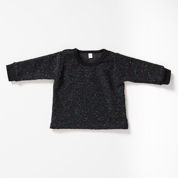 Pebble Knit Sweatshirt Kids - Charcoal
