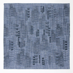 Feather Cities Napkins - Indigo