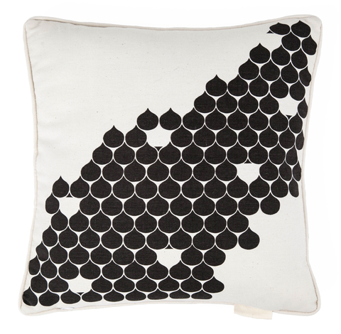 Water Drops Pillow - Gold 16" x 16"
