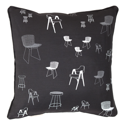 Chairs Pillow -  Gray 16" x 16"