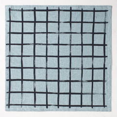 Brush Grid Napkin Set - Hand Dyed Seafoam