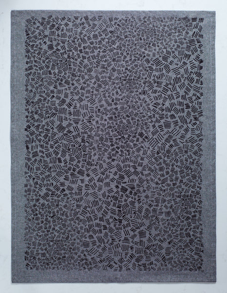 Matchsticks Chambray Tea Towel - Black