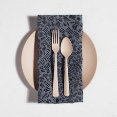 Matchsticks Chambray Tea Towel - Black