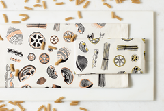 Pasta Tea Towel - Gold