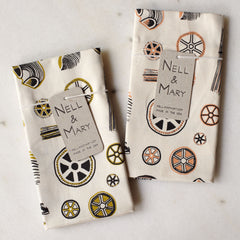 Pasta Tea Towel - Gold