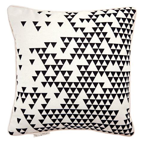 Aztec Triangles Pillow - Natural 16" x 16"