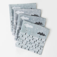 Clouds Napkins - Steel